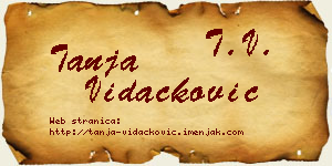 Tanja Vidačković vizit kartica